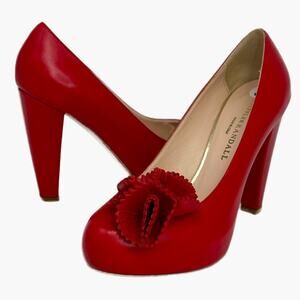 Loeffler Randall Belinda Red High Heeled Leather Shoes